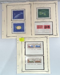 Stamps, German Democratic Republic 1964-1965 Souvenir Sheets Years in the Quiet Sun, Intermess III exhibition