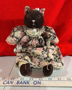 Vintage Velvetine Cloth Body cat doll