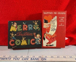 Vintage Christmas and Valentines holiday greeting card boxes