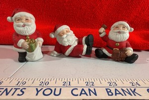 Collectable Santas Porcelain Figures Christmas Decor Holiday