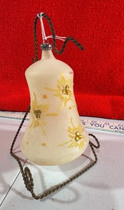 Vintage Large Unsilvered Bell Christmas ornament decor holiday