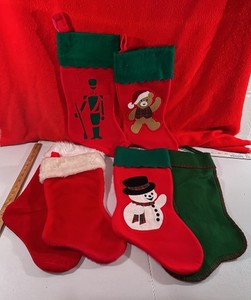 Group Xmas stockings Felt Christmas Holiday Decorations