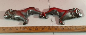 Mack Truck Bull Dog Door emblems Advertising Silver Tone Metal