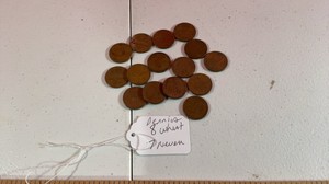 Vintage Copper Penny coins Wheat Back Double Strick No mint marks