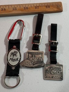 Caterpillar Dart Mack Truck keychain holders fobs