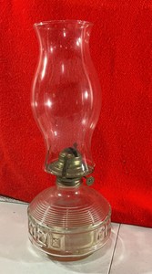 Glass Hurricane Oil Lamp shade not original