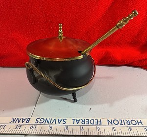 Vintage Metal Brass Honey pot