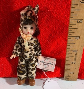 Vintage Doll Halloween Madame Alexander Small Leopard Costume Hard Plastic 5
