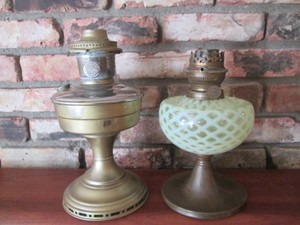 Vintage opalescent hobnail glass an...