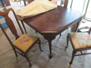 Vintage Queen Anne style 5pc Splat ...