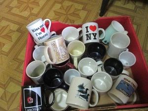 Wide variety of coffee mugs...
