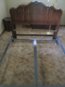 Vintage wood Provincial style scrol...