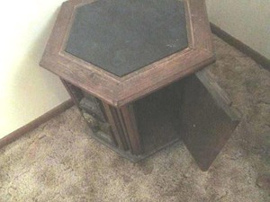 Pair of Vintage wood octagonal stor...