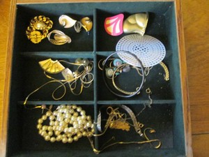 Costume jewelry earrings, necklaces...