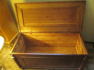 Mid century dark tone Wood cedar ch...