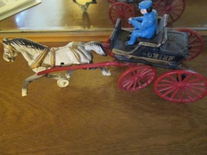 Antique cast iron replica Chief hor...