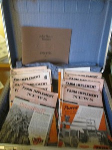 Vintage hardside suitcase containin...