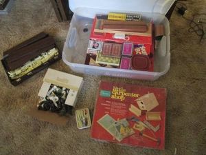 Covered Tote with vintage card and ...