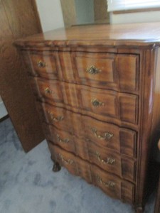 Vintage Provincial style wood serpe...