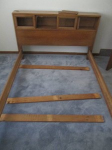 Vintage mid century wood bookcase h...