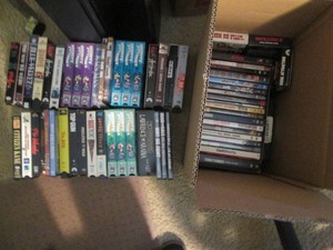 Variety of VHS movies including Mon...