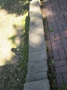 Large number of cement retaining wa...