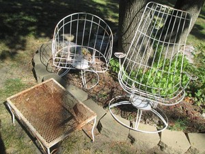 Metal outdoor furniture skeleton fr...
