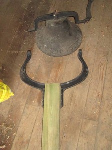 Cast Iron school bell with clapper ...