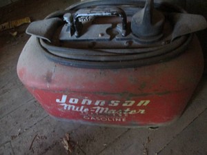 Johnson metal gas tank...