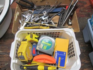 Measuring tapes, utility knives, st...