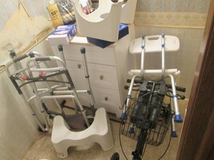Medical walker, leg scooter, shower...