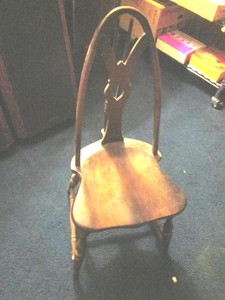 Vintage unique wood dining chair...
