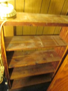 Wood multi tier freestanding shelf ...