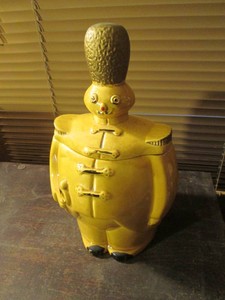 Vintage ceramic Soldier cookie jar...