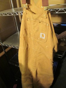 Mens Carhartt 42x32 insulated bib o...