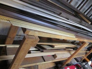 8ft rolling wood 3-tier cart contai...
