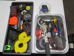 Tool organizer tray with variety of...