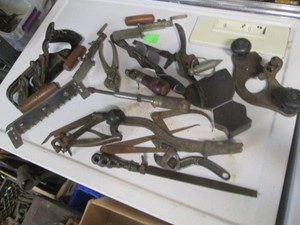 Box of antique tools