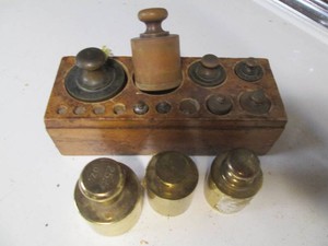 Antique scale weights