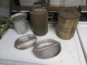 Vintage cans and pans