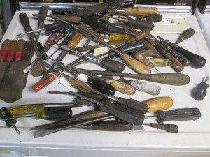 Assorted vintage hand tools