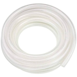 EASTRANS 5/16" ID x 25ft High Pressure Braided Tubing Clear Vinyl Hose | Flexible PVC with Strength Polyester Yarn Reinforcement, Heavy Duty, Non-toxic, BPA Free, Delivery of Water, Oil, Air, Fuel