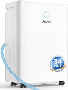 $324 FreAire 34Pint Dehumidifier for 2500Sq.Ft With 6.56ft Drain Hose