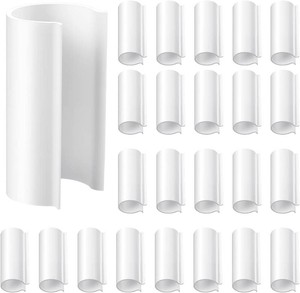Jetec 32 Pcs PVC Pipe Clips Pool Cover Clamps for Above Ground Pool Greenhouses, Row Covers, Garden, Shelters, Bird Protection, 2.4 Inch Long(for 1 Inch PVC Pipe,White) (MISSING 12)