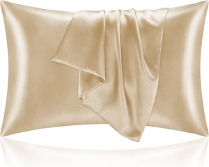 BEDELITE Satin Pillowcases, Small King 20x36 Inch, Champagne, Set of 2  Similar to Silk Pillow Cases, Soft and Cooling, Reduces Friction, Gentle on Hair and Skin, Envelope Closure, Women Men Gift
