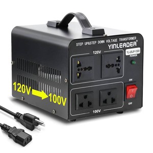$80 1500W US to Japan Voltage Converter Step Down 120V to 100V Transformer  or Step Up 100V to 120V, Includes US Power Cord for Japanese Medium-Power Appliances