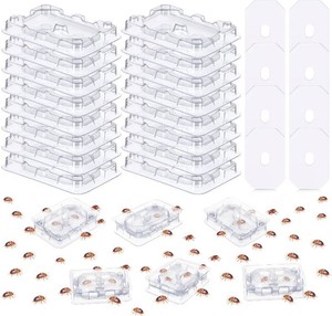 Qualirey Bed Bug Detector Reusable, Bedbug Traps with Strong Glue, Bedbug Interceptors, Early Detection Glue Trap for Bed Legs, Indoor Pest Control Blocker for Home and Travel (8 Set)