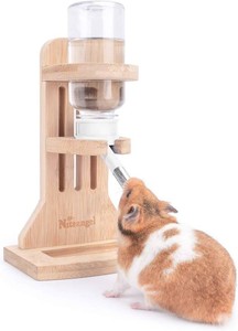 Niteangel Water Bottle with Stand for Syrian Dwarf Hamsters Gerbils Mice Rats Degus Small pet Rodents (White)