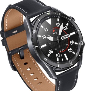 Compatible With Galaxy Watch 3 45mm4 Classic 46mm Bezel - Stainless Steel Adhesive Cover, Anti Scratch Protector, Decorative Watch Dial Accessories - Black
