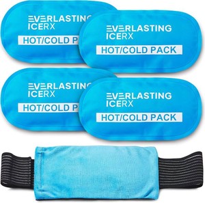 Reusable Gel Ice Packs for Injuries, Hot and Cold Compression Wrap 4 Pack